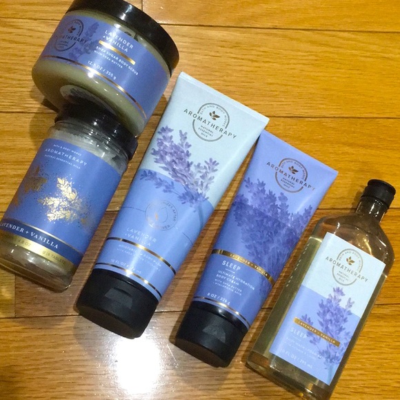 NWT Bath & Body Works Aromatherapy Lavender + Vanilla 5Piece Set